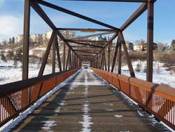 Pedestrian bridge near downtown