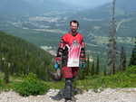 Me all squinty in front of the valley backdrop.