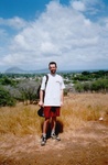 Hiking up Diamond Head crater.